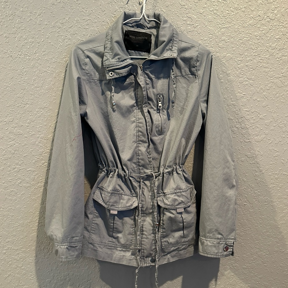 Miss London Black Label Grey Jacket - Size M